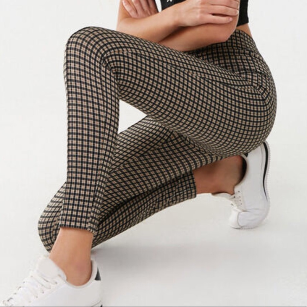 Forever 21 Checkered Plaid Leggings